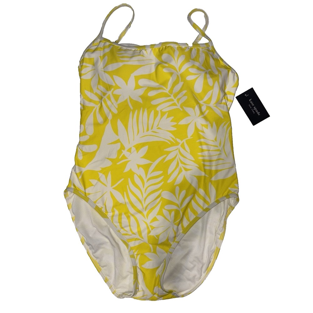 Kate Spade New York‎ | NWT Yellow White Floral One Piece Swimsuit | Size XL